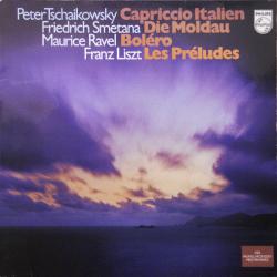 Peter Tschaikovsky, Friedrich Smetana, Maurice Ravel, Franz Liszt Capriccio Italien, Die Moldau, Boléro, Les Préludes - Vier Wunschkonzert-Meisterwerke Виниловая пластинка Peter Tschaikovsky, Friedrich Smetana, Maurice Ravel, Franz Liszt Capriccio Italien, Die Moldau, Boléro, Les Préludes - Vier Wunschkonzert-Meisterwerke Виниловая пластинка