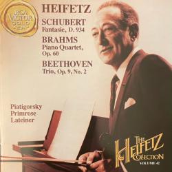 HEIFETZ SCHUBERT BRAHMS BEETHOVEN - Fantasie D.934 / Piano Quartet Op.60 / Trio Op.9 No.2 Фирменный CD HEIFETZ SCHUBERT BRAHMS BEETHOVEN - Fantasie D.934 / Piano Quartet Op.60 / Trio Op.9 No.2 Фирменный CD