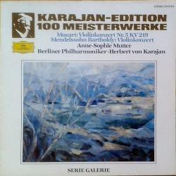 HERBERT VON KARAJAN Mozart: Violinkonzert Nr. 5 A-dur - Mendelssohn Bartholdy: Violinkonzert E-moll Виниловая пластинка HERBERT VON KARAJAN Mozart: Violinkonzert Nr. 5 A-dur - Mendelssohn Bartholdy: Violinkonzert E-moll Виниловая пластинка