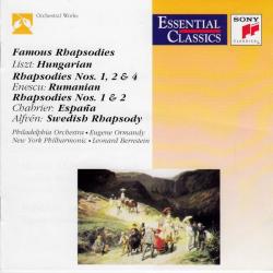 Liszt / Enescu / Chabrier / Alfvén Famous Rhapsodies Фирменный CD 