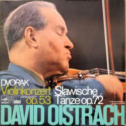 DVORAK Violinkonzert Op. 53 / Slawische Tänze Op. 72 Виниловая пластинка 
