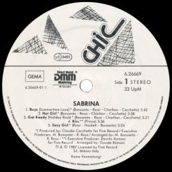 Sabrina Sabrina Виниловая пластинка 