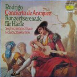 RODRIGO CONCIERTO DE ARANJUEZ  KONZERT-SERENADE FUR HARFE Виниловая пластинка 