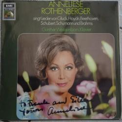 Anneliese Rothenberger Günther Weissenborn Singt Lieder Von Gluck, Haydn, Beethoven, Schubert, Schumann Und Brahms Виниловая пластинка Anneliese Rothenberger Günther Weissenborn Singt Lieder Von Gluck, Haydn, Beethoven, Schubert, Schumann Und Brahms Виниловая пластинка