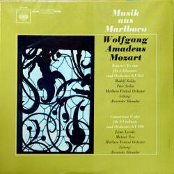 MOZART Musik Aus Marlboro - Konzert Es-dur Für Zwei Klaviere Und Orchester KV 365 / Concertone C-dur Für Zwei Violinen Und Orchester KV 190 Виниловая пластинка 