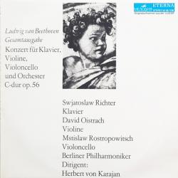 BEETHOVEN   SWJATOSLAW RICHTER   DAVID OISTRACH   MSTISLAW ROSTROPOWITSCH   HERBERT VON KARAJAN Konzert Für Klavier, Violine, Violoncello Und Orchester C-dur Op.56 Виниловая пластинка 